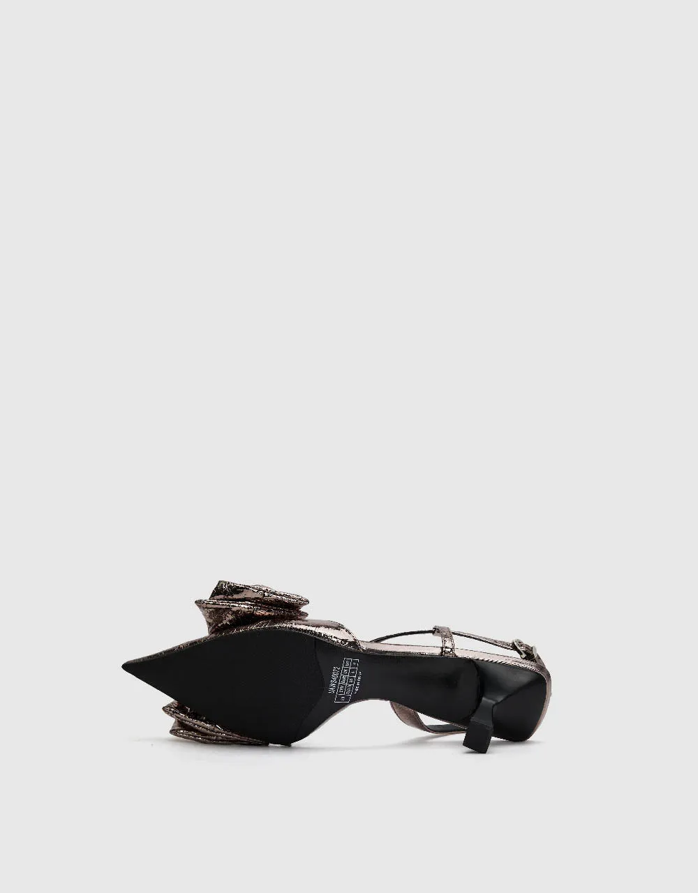 Bow Décor Vegan Leather Heeled Slingbacks sold by Urban Revivo product image thumbnail 4