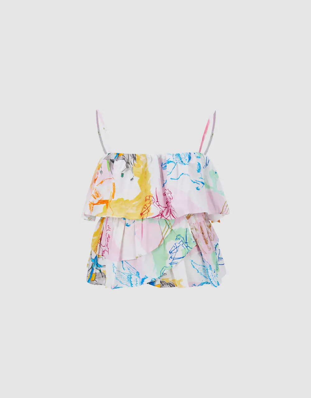 Printed Ruffle Cami Top sold by Urban Revivo