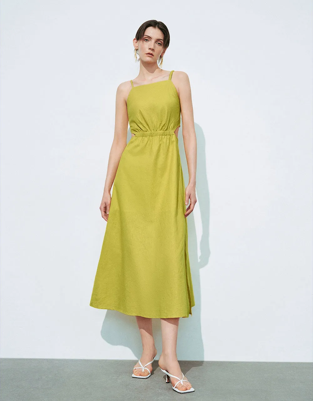 Sleeveless Cut-Out A-Line Dress sold by Urban Revivo