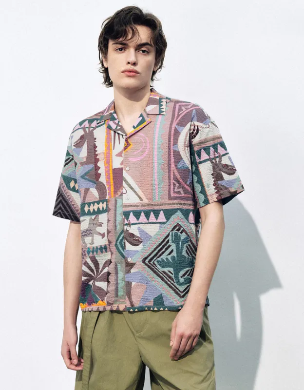 Printed Loose Shirt sold by Urban Revivo
