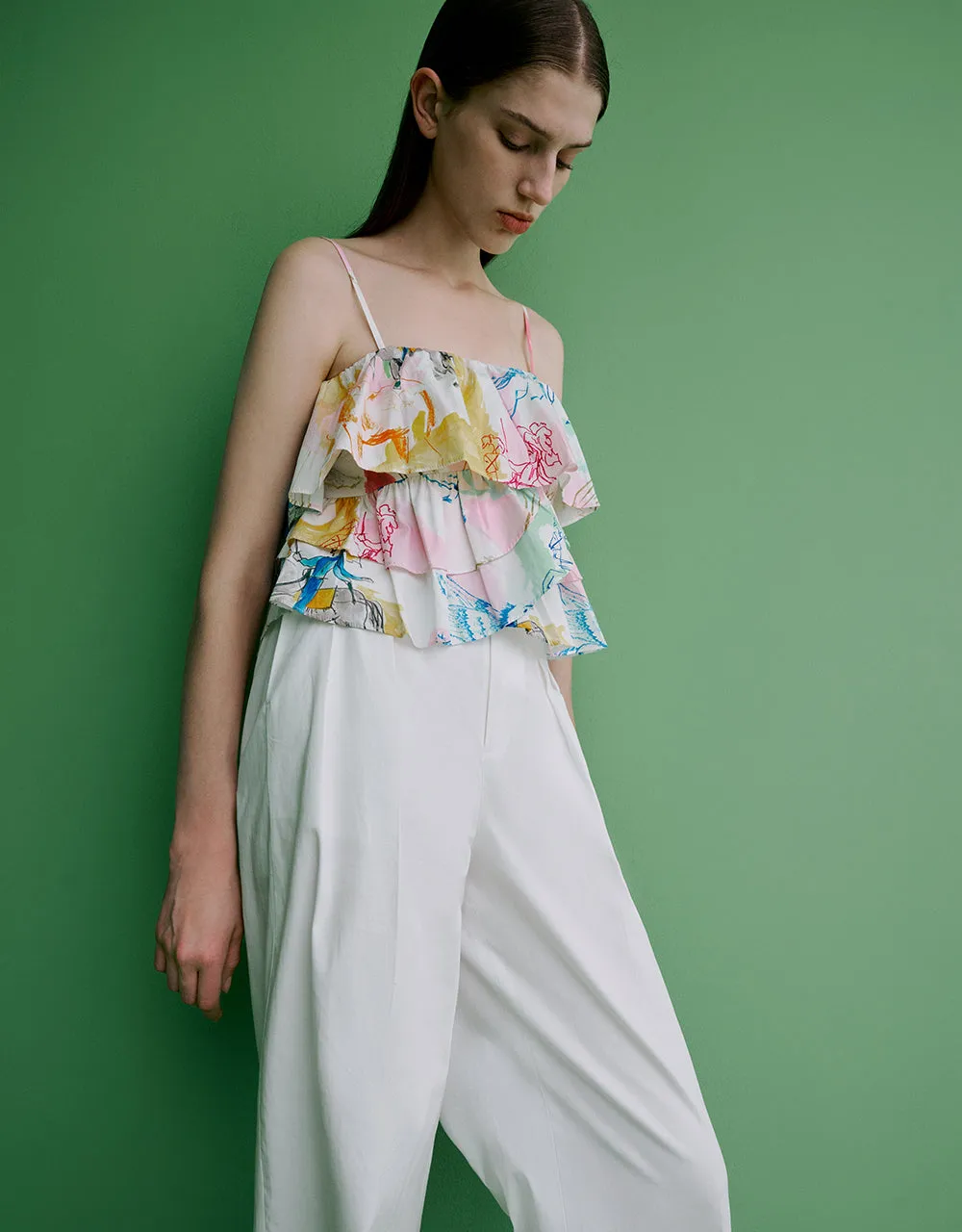 Printed Ruffle Cami Top sold by Urban Revivo product image thumbnail 3