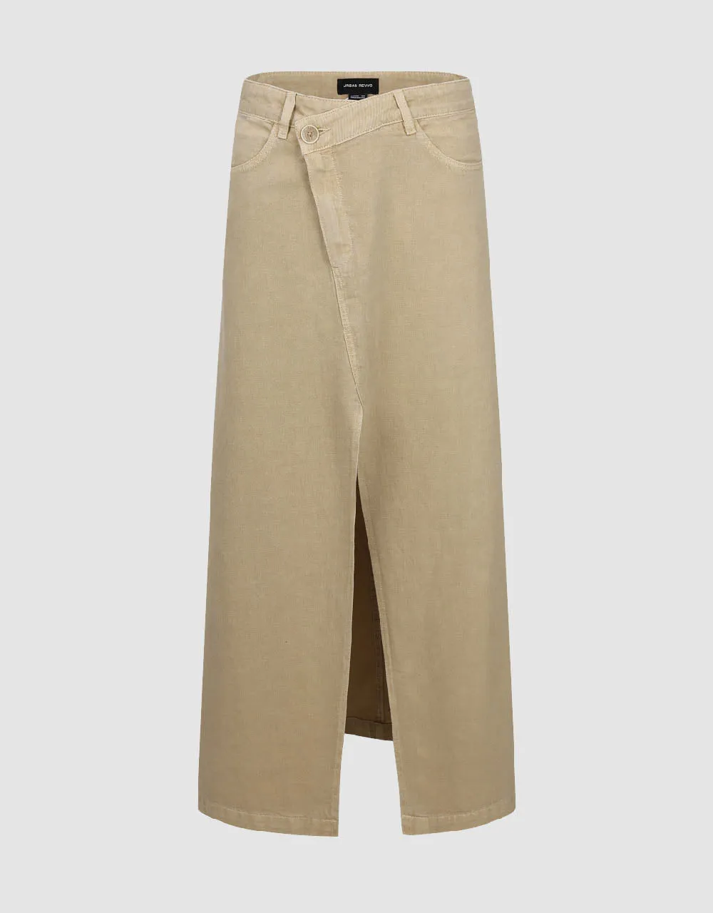 Split Hem Straight Denim Skirt sold by Urban Revivo