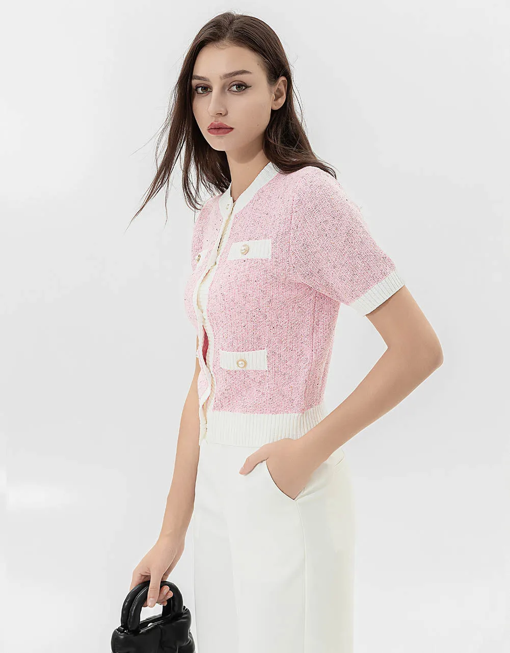 Crew Neck Knitted Cardigan sold by Urban Revivo product image thumbnail 3