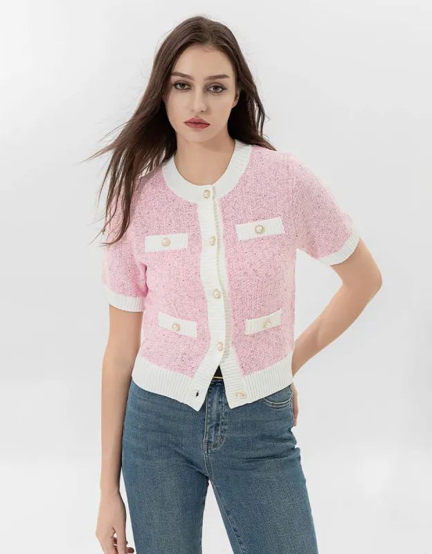Crew Neck Knitted Cardigan sold by Urban Revivo