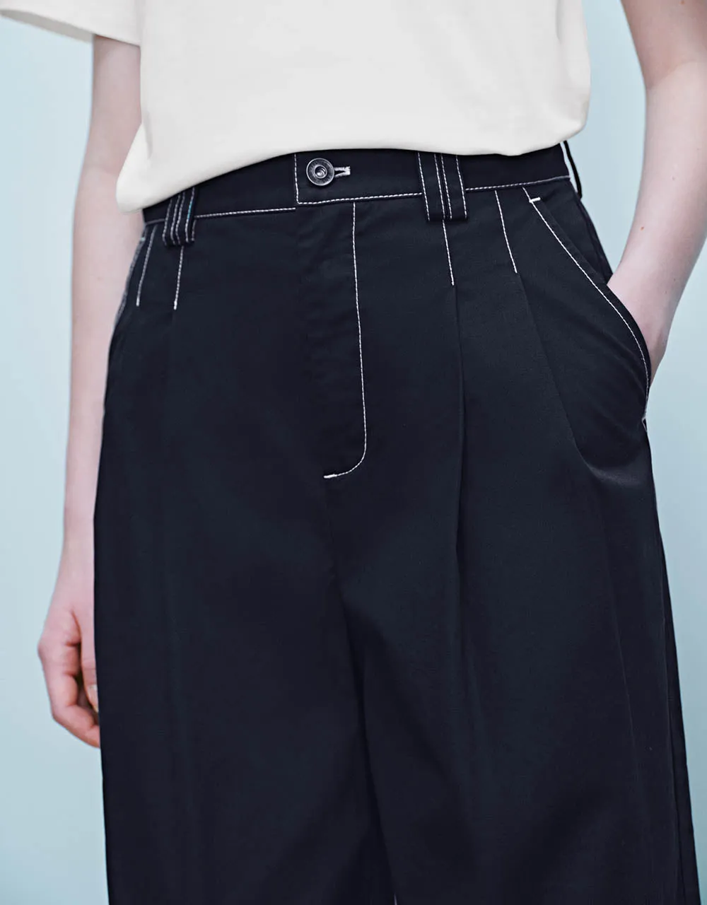 Capri Wide-Leg Pants sold by Urban Revivo product image thumbnail 5