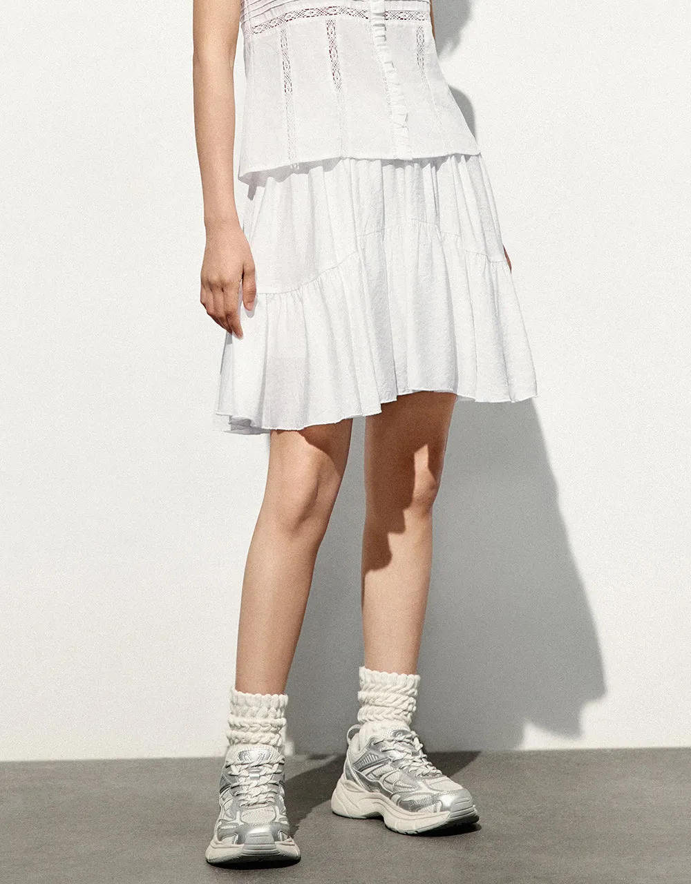 Elastic Waist Mini A-Line Skirt sold by Urban Revivo product image thumbnail 4