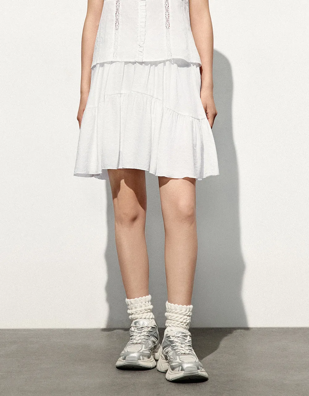 Elastic Waist Mini A-Line Skirt sold by Urban Revivo product image thumbnail 2