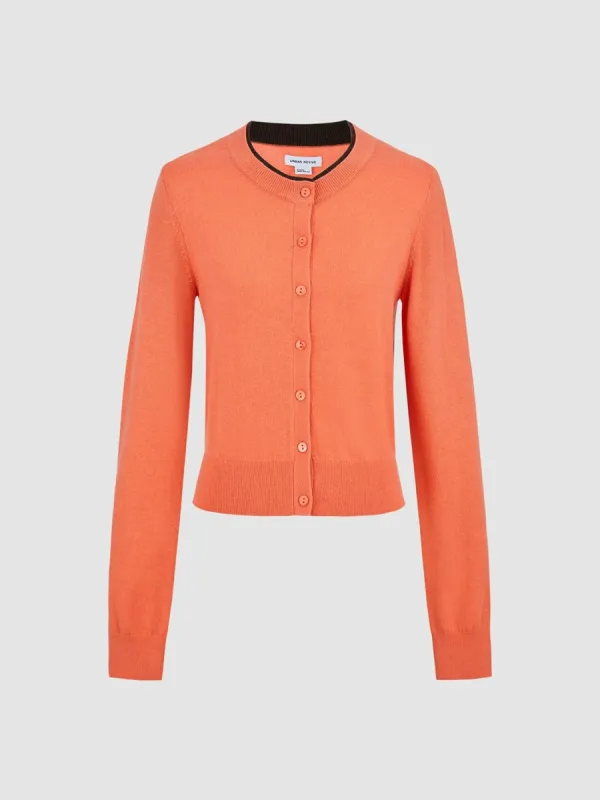 Crew Neck Knitted Cardigan sold by Urban Revivo