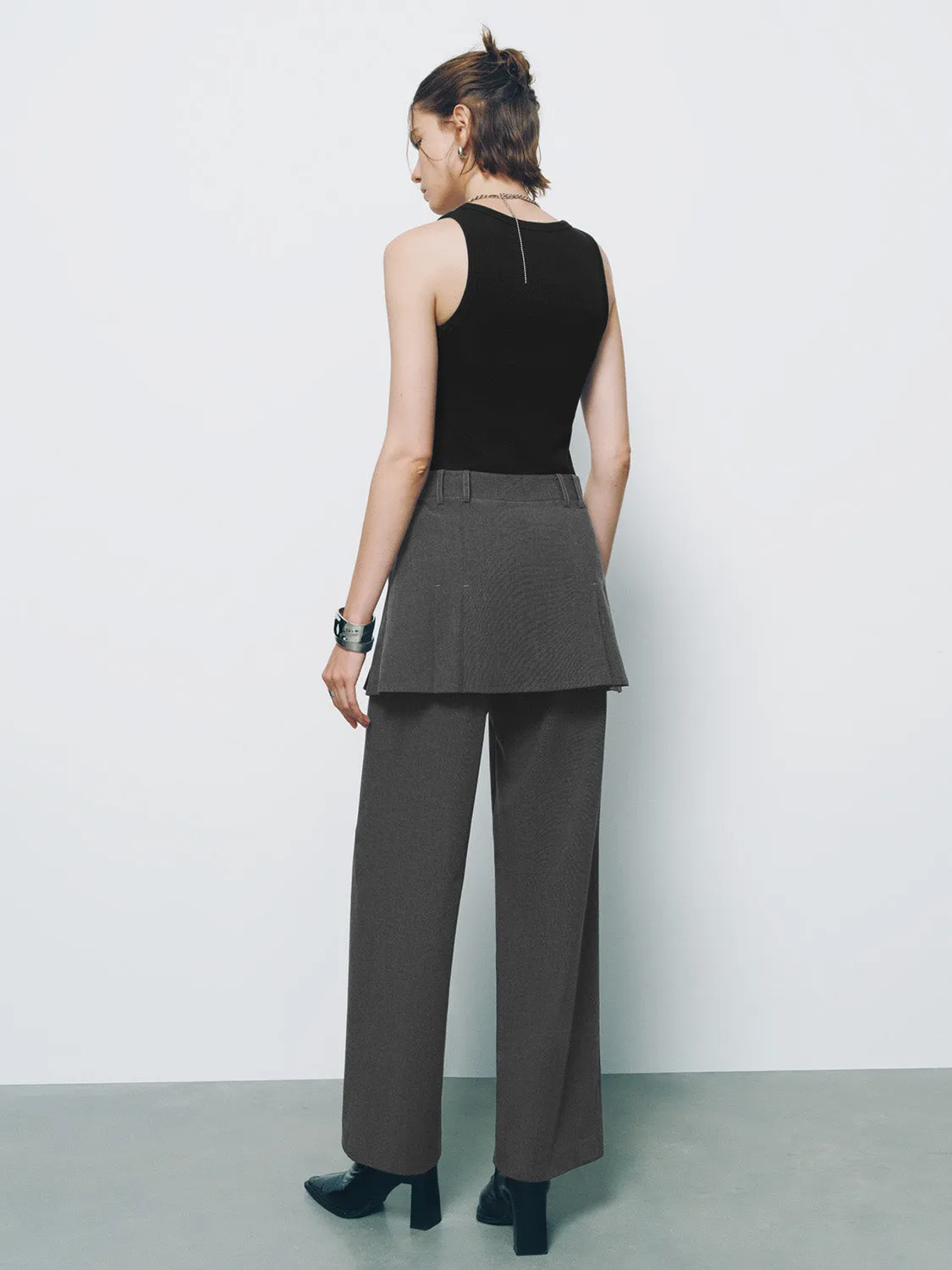 2 In 1 Wide-Leg Pants sold by Urban Revivo product image thumbnail 4