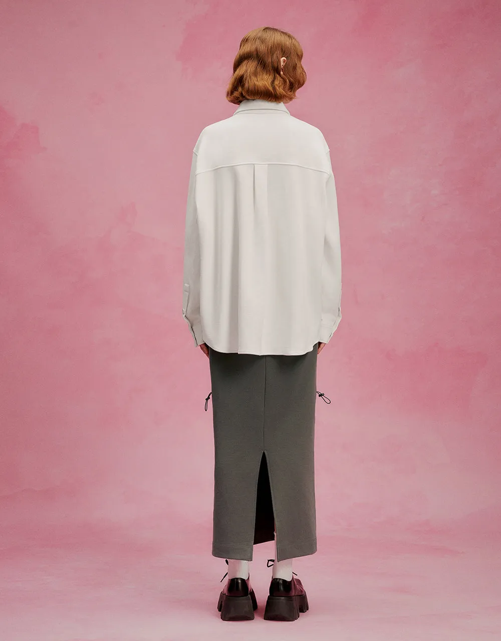Press Buttoned Oversized Shirt sold by Urban Revivo product image thumbnail 4