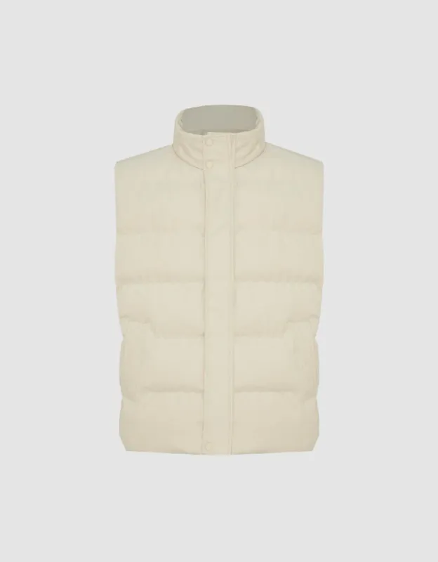 Stand Collar Puffer Waistcoat made by Urban Revivo