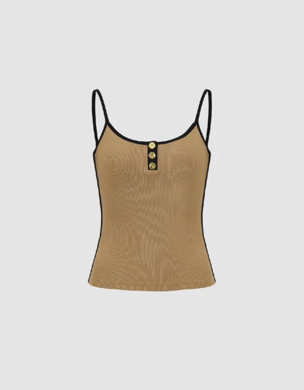 U Neck Skinny Tank Top sold by Urban Revivo