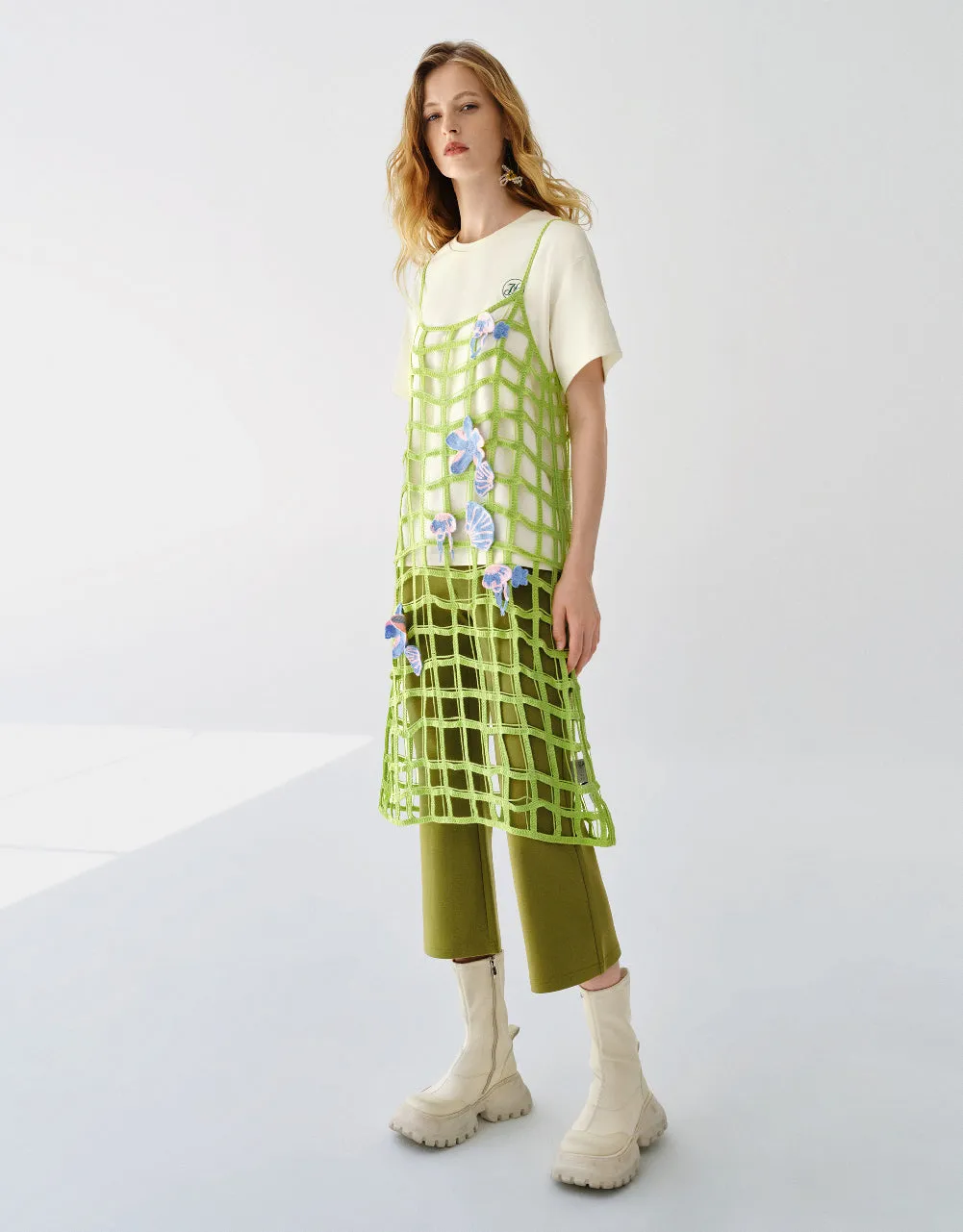 Crochet Knitted Cami Dress sold by Urban Revivo product image thumbnail 3