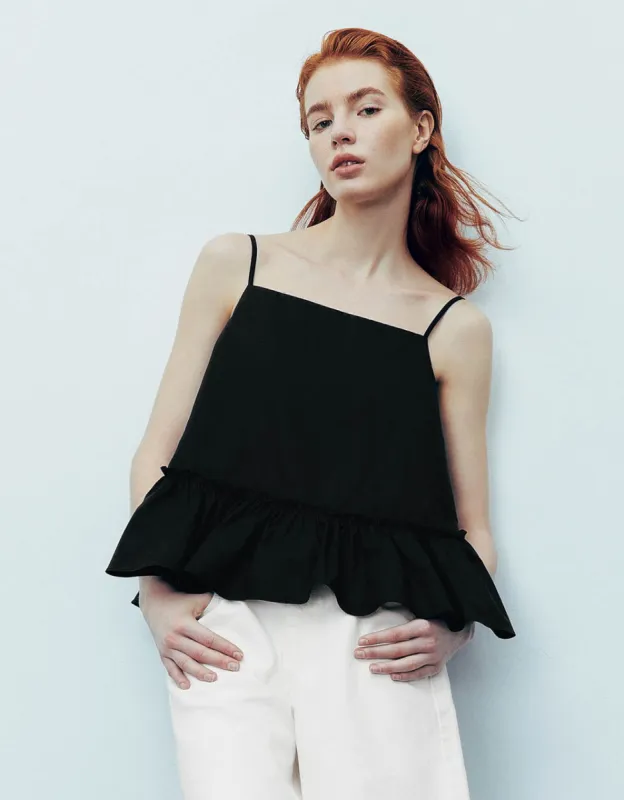 Square-cut Collar Cami Top sold by Urban Revivo