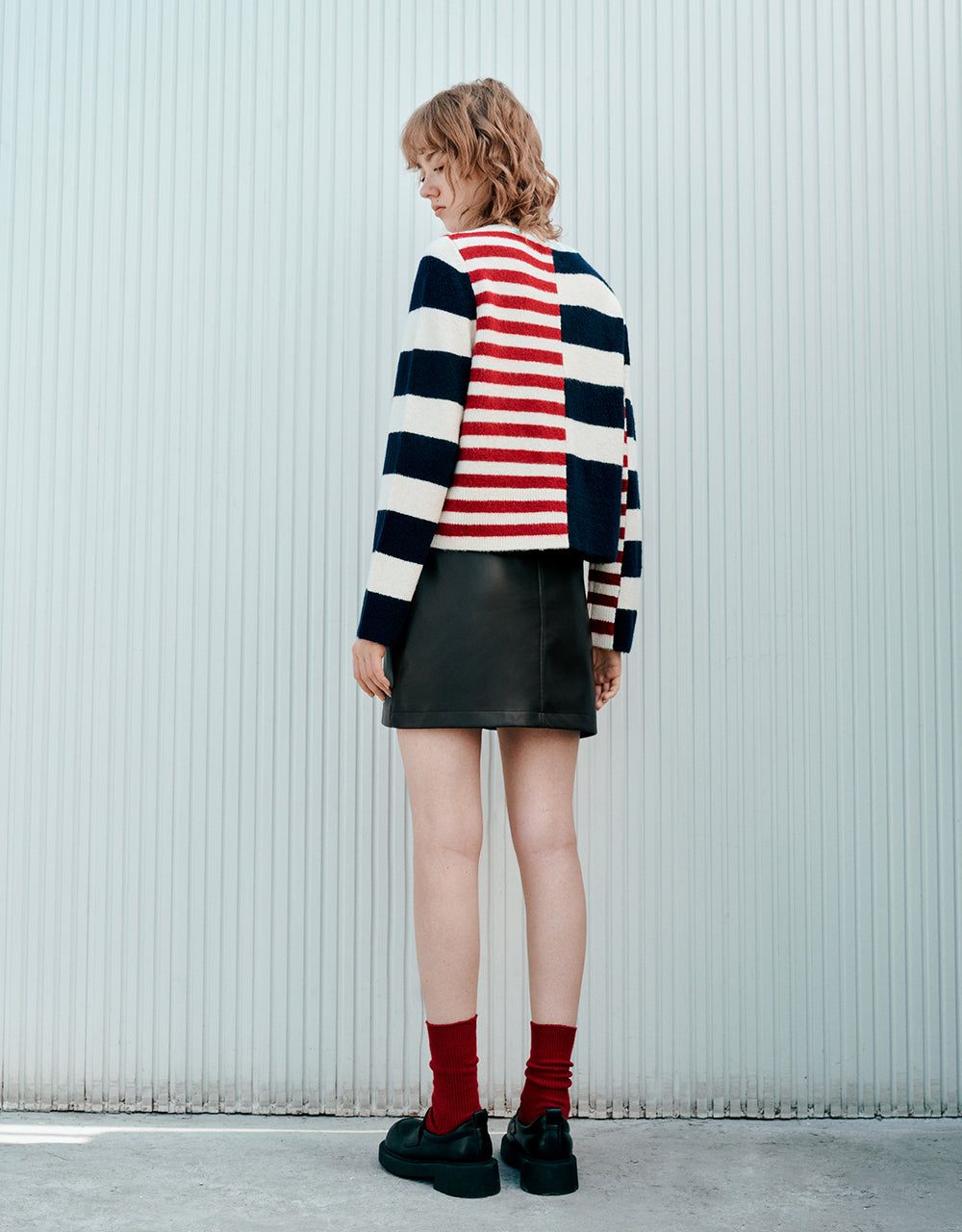 Two Toned Striped Knitted Cardigan sold by Urban Revivo product image thumbnail 5