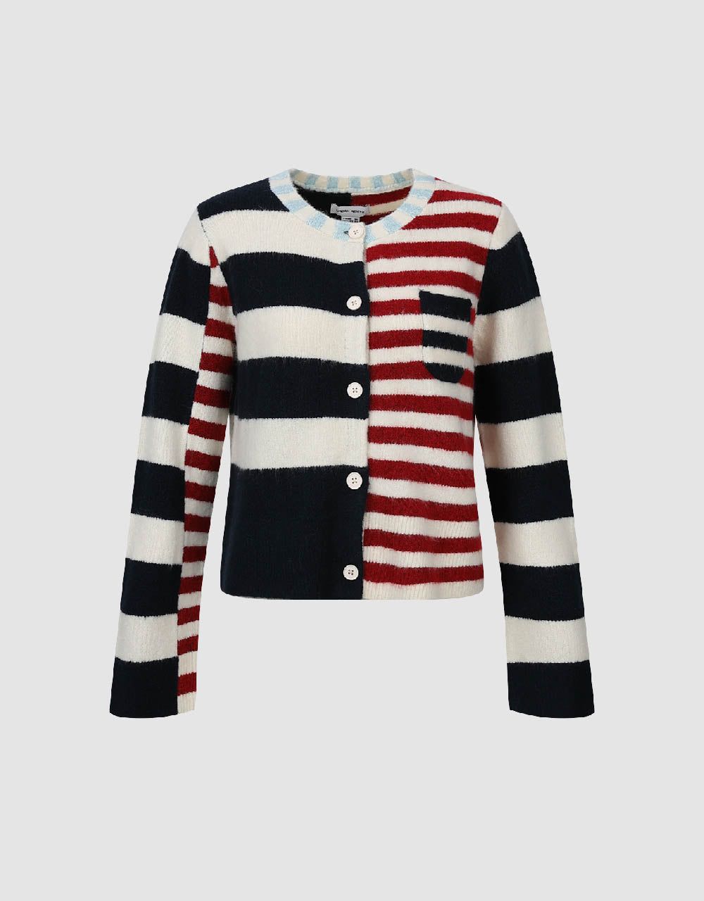 Two Toned Striped Knitted Cardigan sold by Urban Revivo product image thumbnail 2