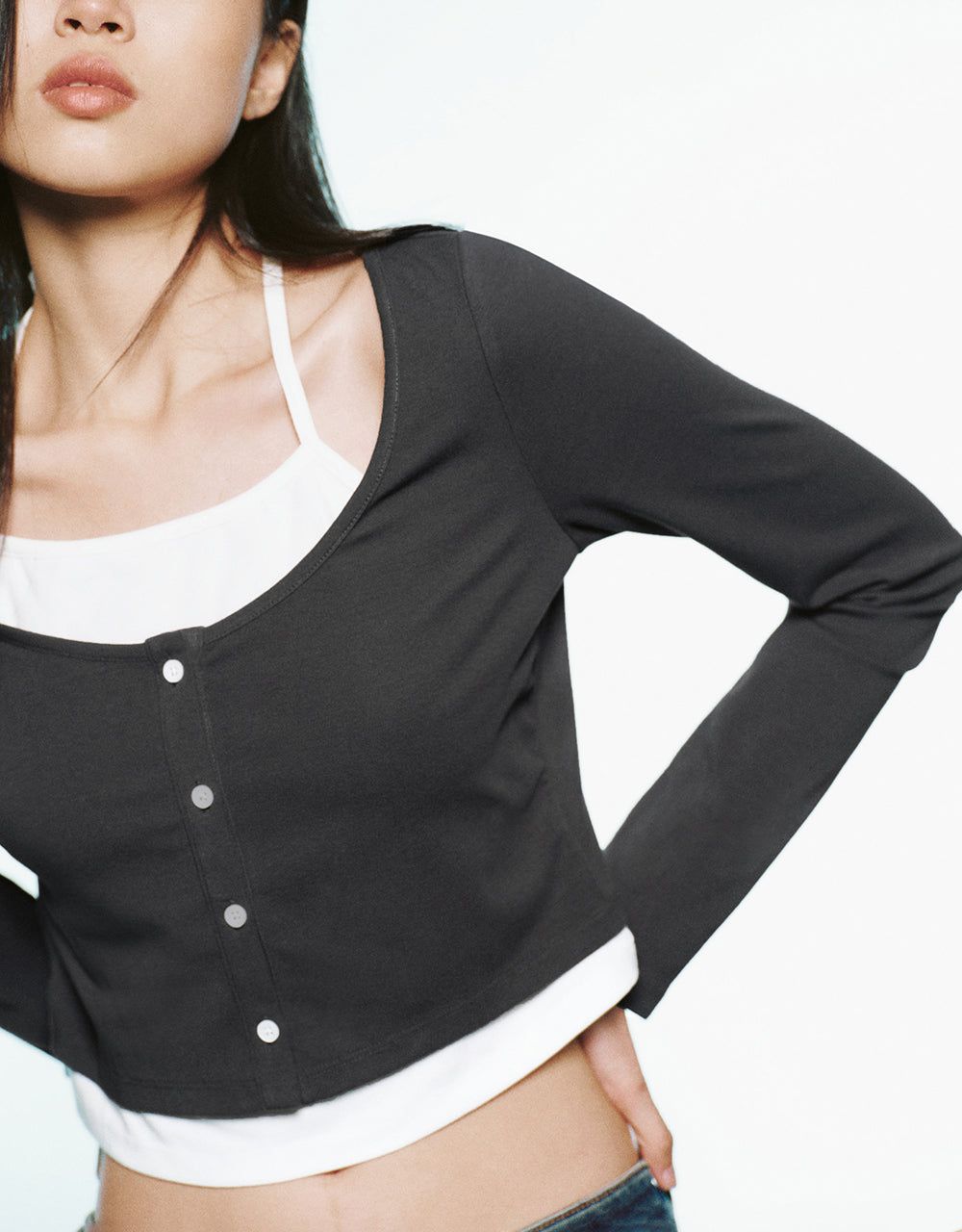 2 In 1 Crew Neck Knitted T-Shirt sold by Urban Revivo product image thumbnail 5