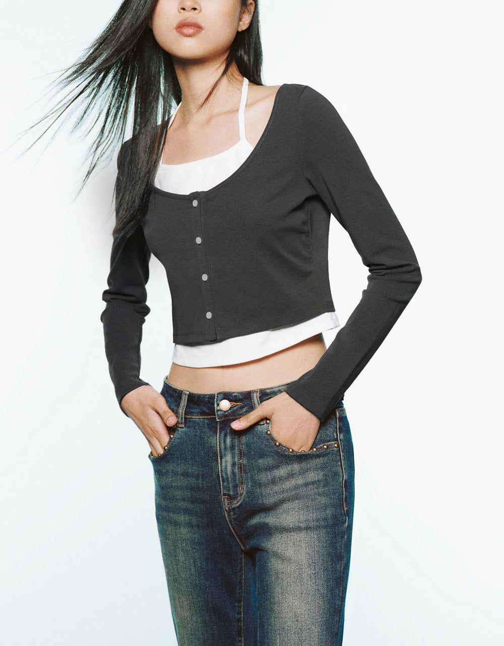 2 In 1 Crew Neck Knitted T-Shirt sold by Urban Revivo product image thumbnail 3