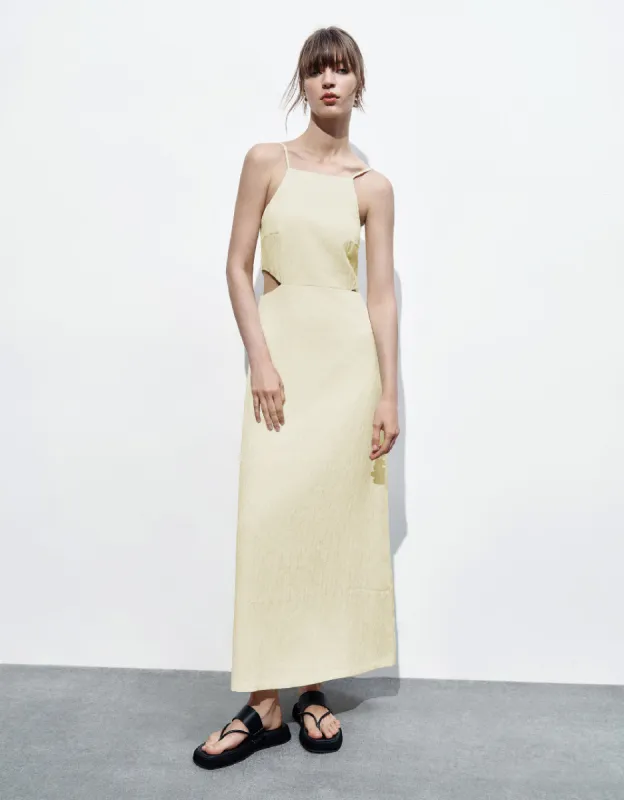 Sleeveless Cut-Out Skater Dress sold by Urban Revivo