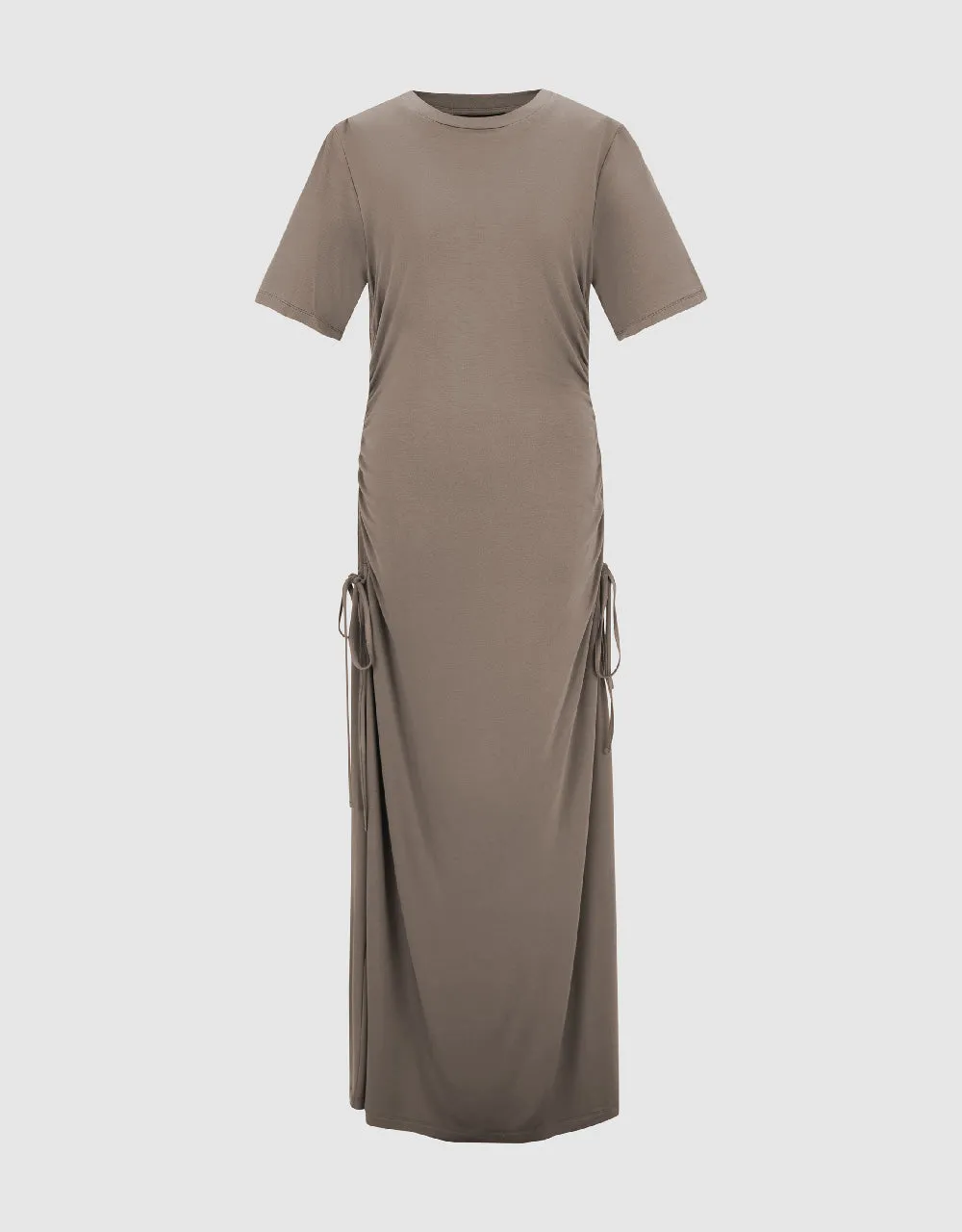 Ruched Crew Neck Skater Dress sold by Urban Revivo product image thumbnail 2