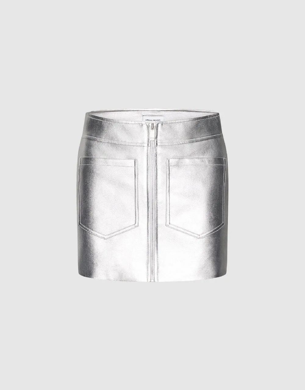 Vegan Leather Mini A-Line Skirt sold by Urban Revivo