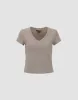 V-Neck Skinny T-Shirt sold by Urban Revivo
