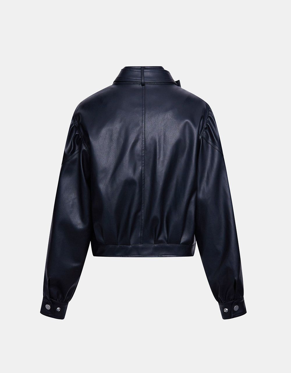 Faux Leather Puff Sleeve Jacket sold by Urban Revivo product image thumbnail 4