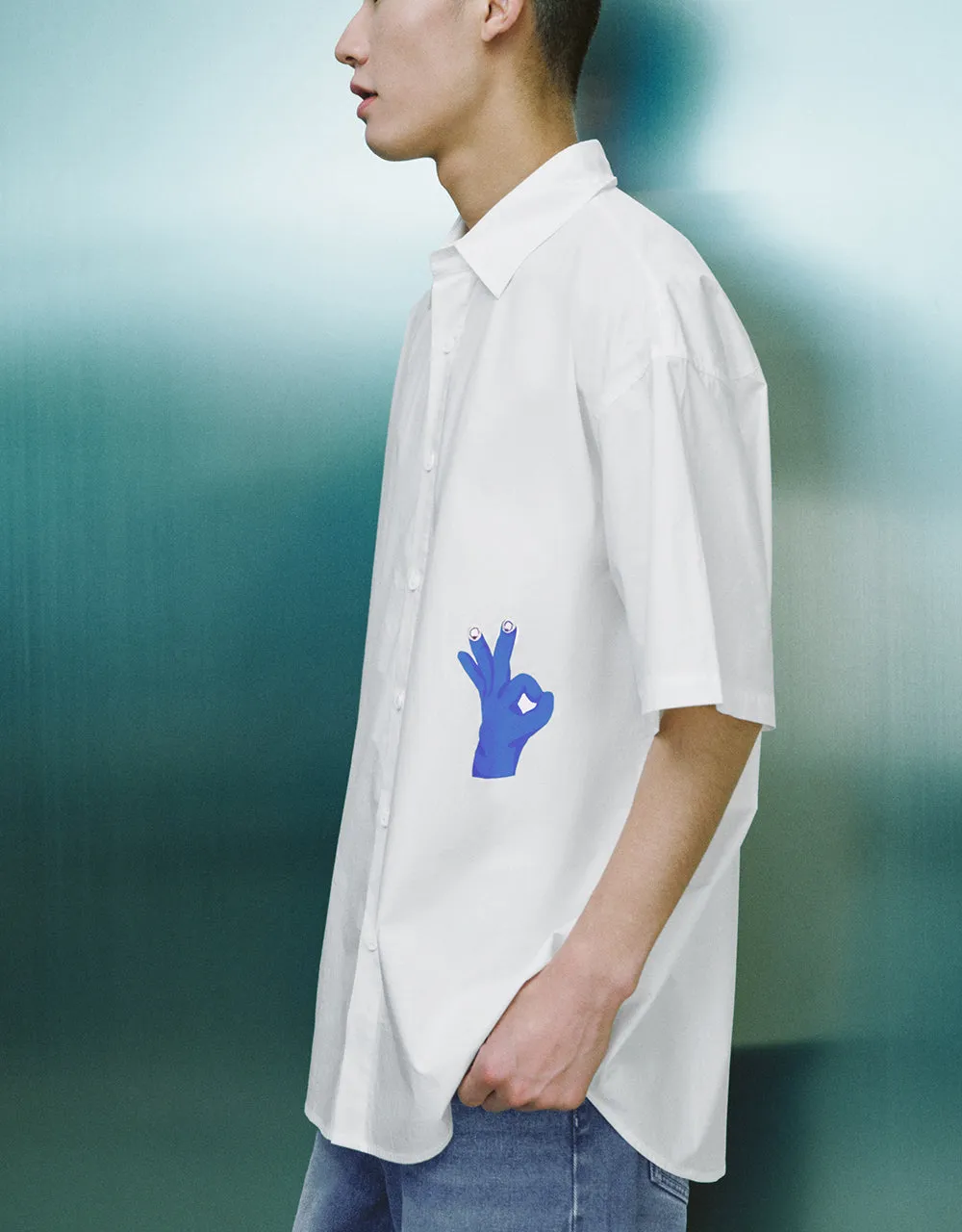 Button Up Loose Shirt sold by Urban Revivo product image thumbnail 3