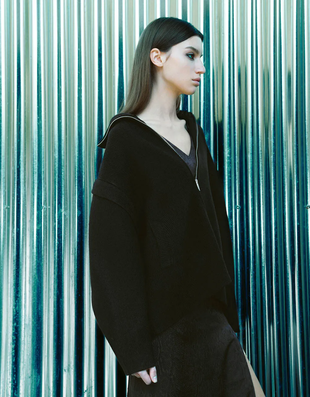 Zipper Front Knitted Cardigan sold by Urban Revivo product image thumbnail 3