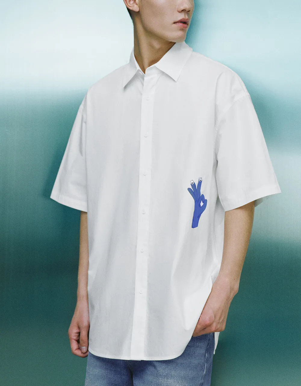 Button Up Loose Shirt sold by Urban Revivo product image thumbnail 2