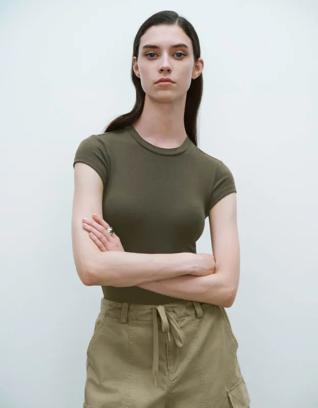 Crew Neck Skinny Knitted T-Shirt sold by Urban Revivo