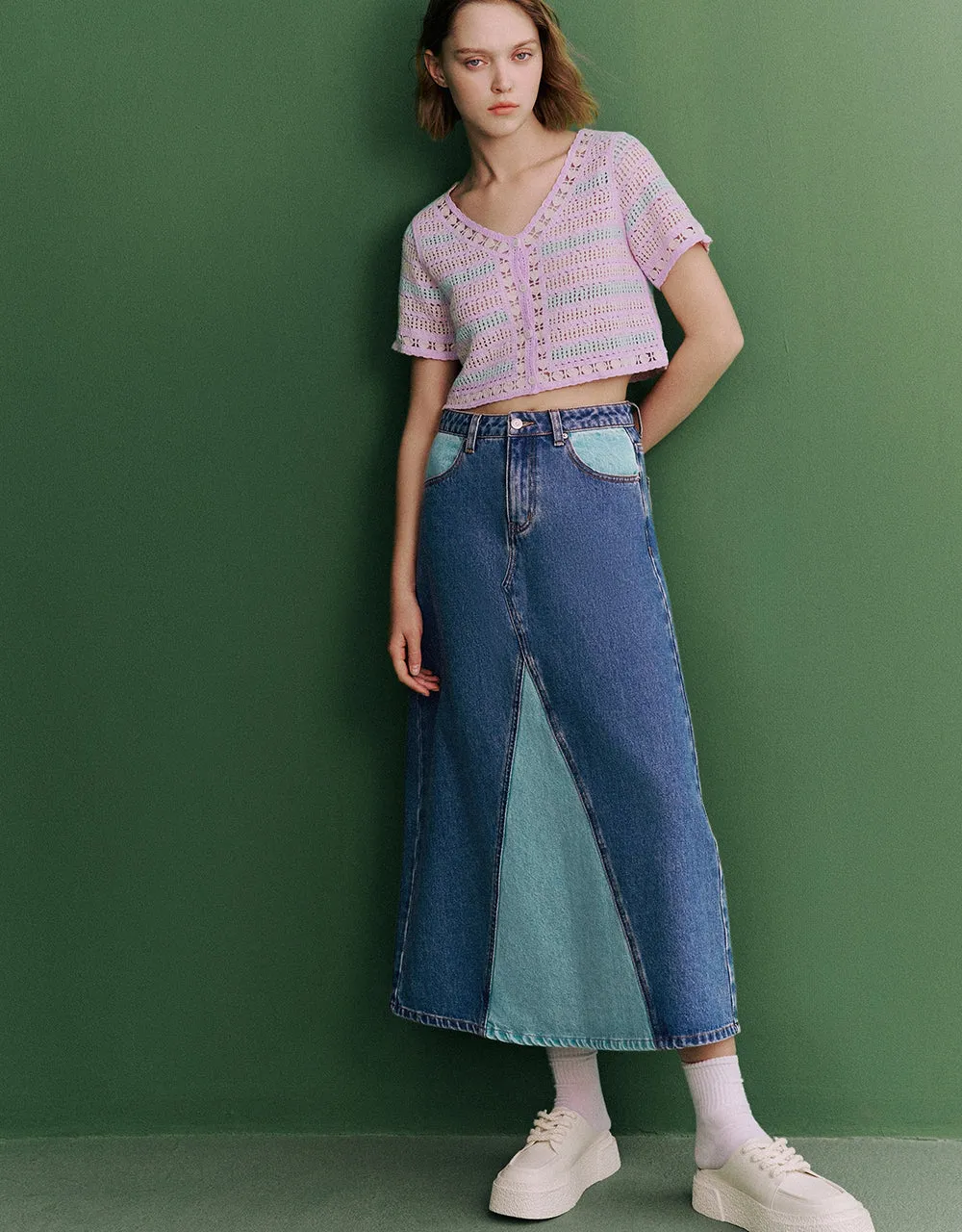 Striped V-Neck Knitted Cardigan sold by Urban Revivo product image thumbnail 3