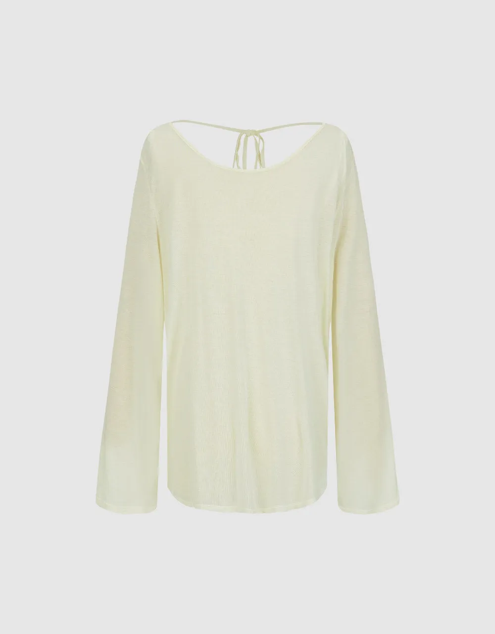 Cowl Neck Tie Front Straight T-Shirt sold by Urban Revivo product image thumbnail 4