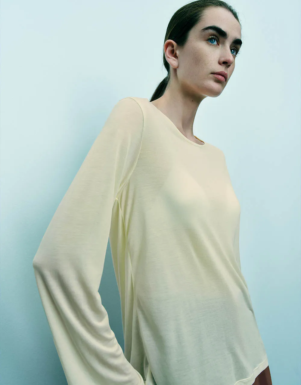 Cowl Neck Tie Front Straight T-Shirt sold by Urban Revivo product image thumbnail 2