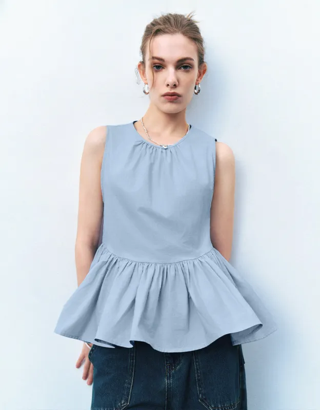 Sleeveless Crew Neck Overhead Shirt sold by Urban Revivo