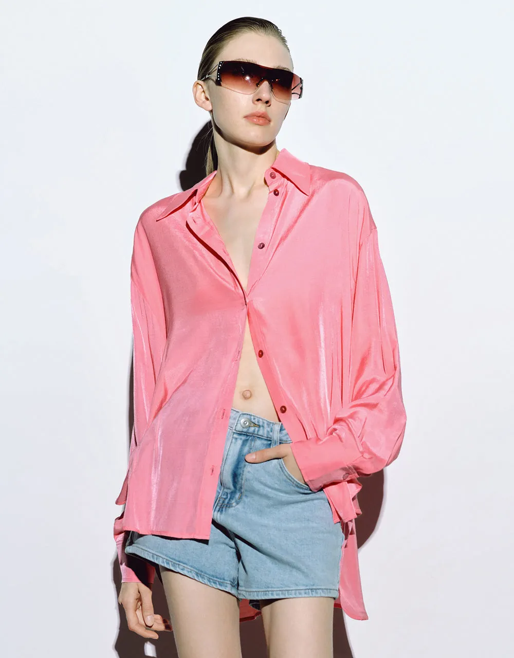 Button Up Straight Shirt sold by Urban Revivo