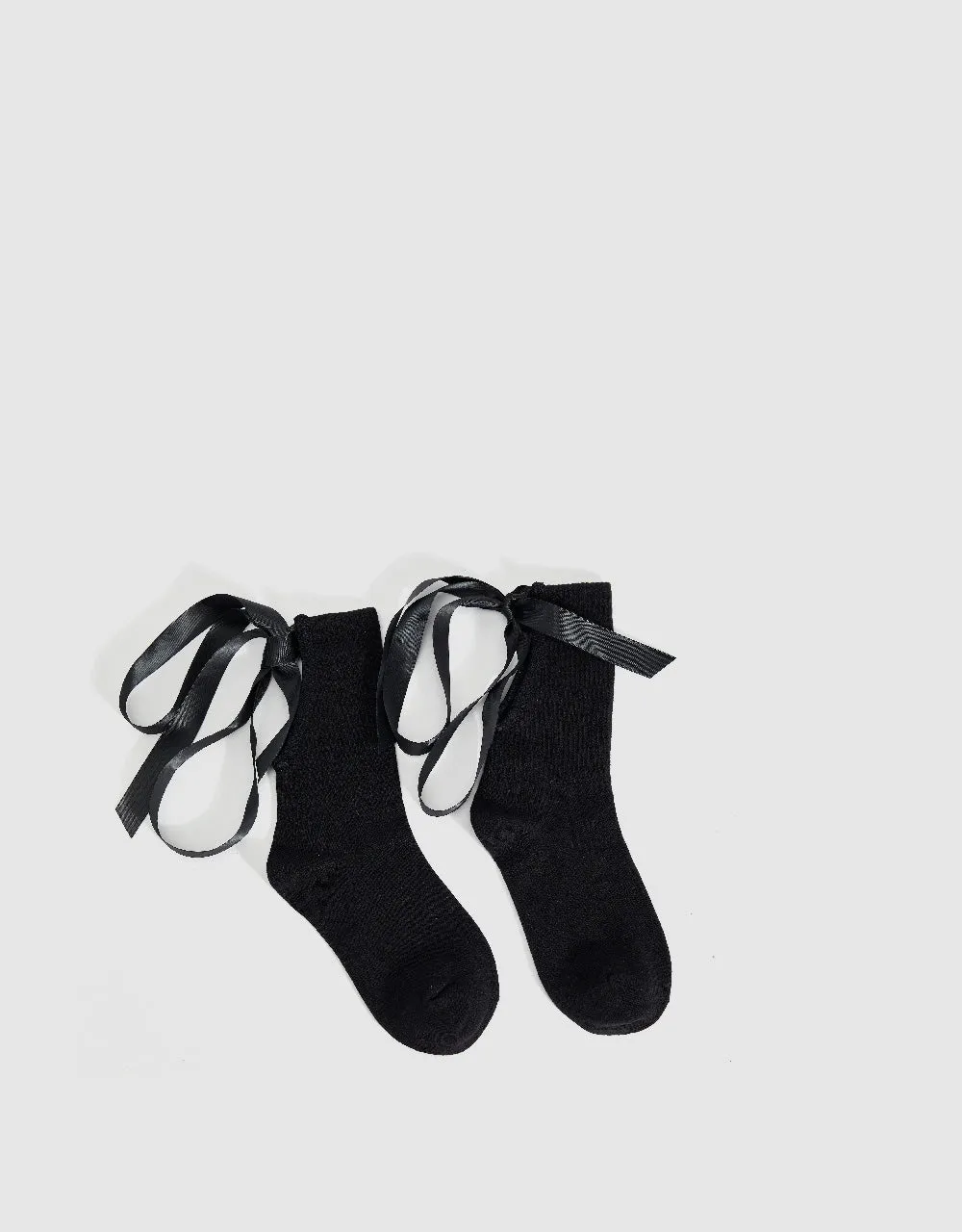 Mid-Length Socks With Ribbon sold by Urban Revivo