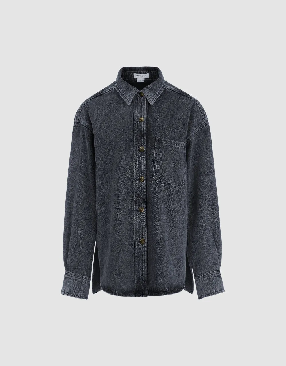 Button Up Denim Shirt sold by Urban Revivo