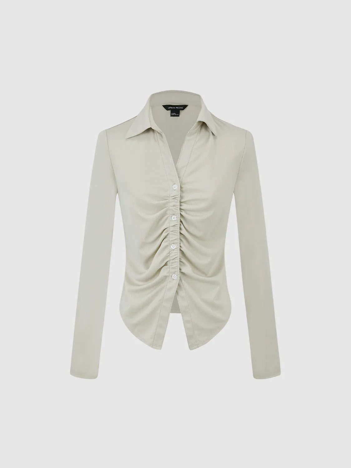 Collared Neck Skinny Shirt sold by Urban Revivo product image thumbnail 2