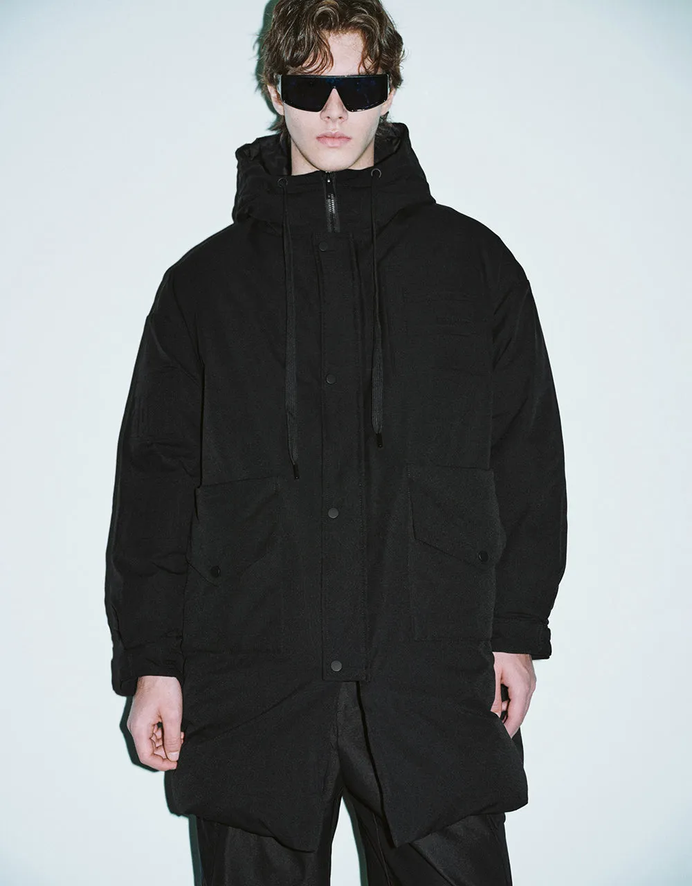 Zipper Front Hooded Down Jacket sold by Urban Revivo