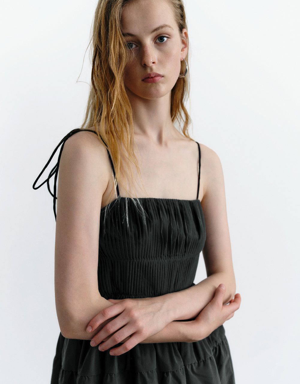 Off-Shoulder A-Line Cami Dress sold by Urban Revivo product image thumbnail 5