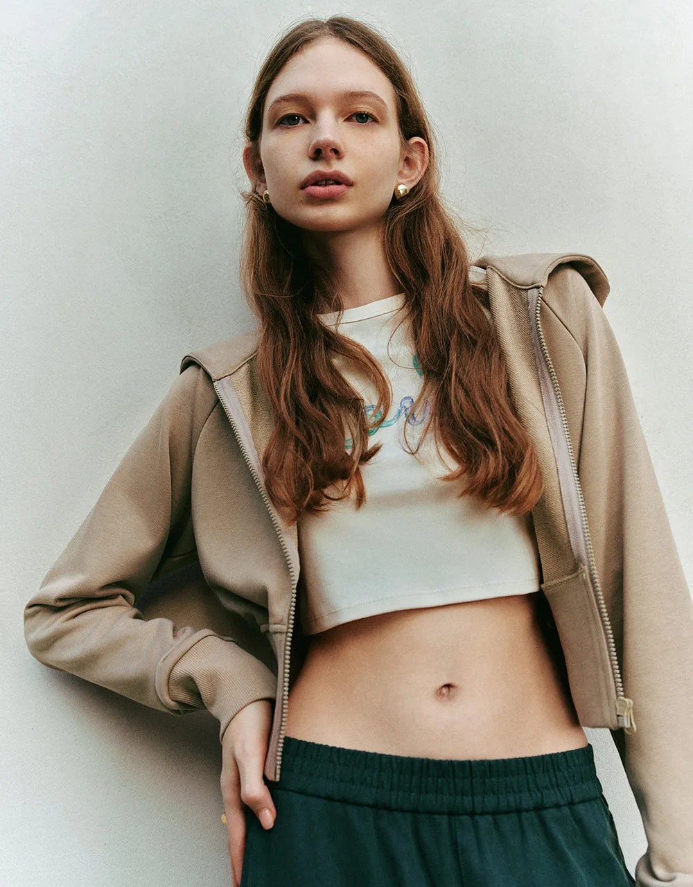 Zipper Front Raglan Sleeve Knitted Jacket sold by Urban Revivo product image thumbnail 4