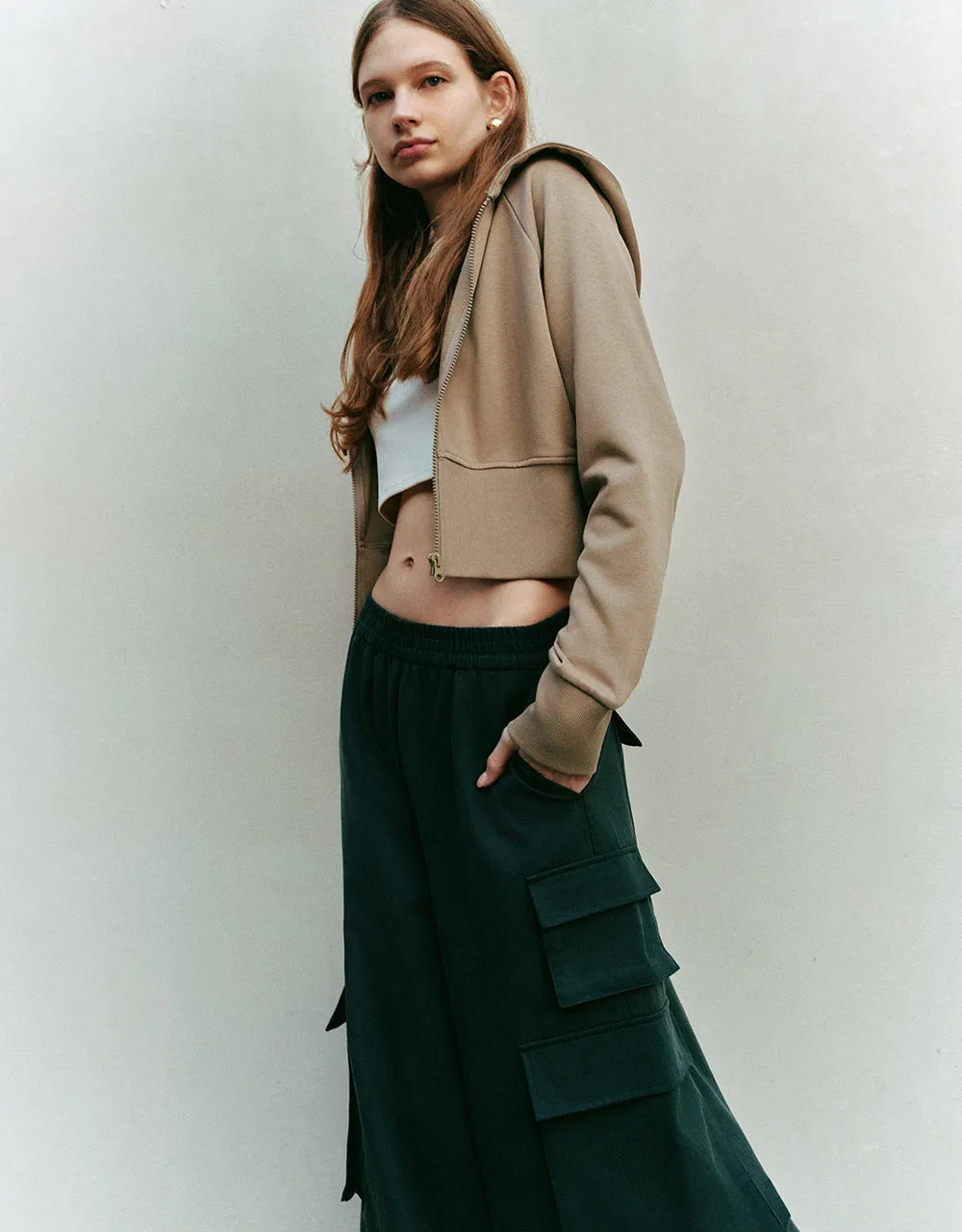 Zipper Front Raglan Sleeve Knitted Jacket sold by Urban Revivo product image thumbnail 3