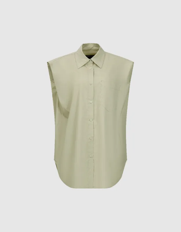 Sleeveless Straight Shirt sold by Urban Revivo