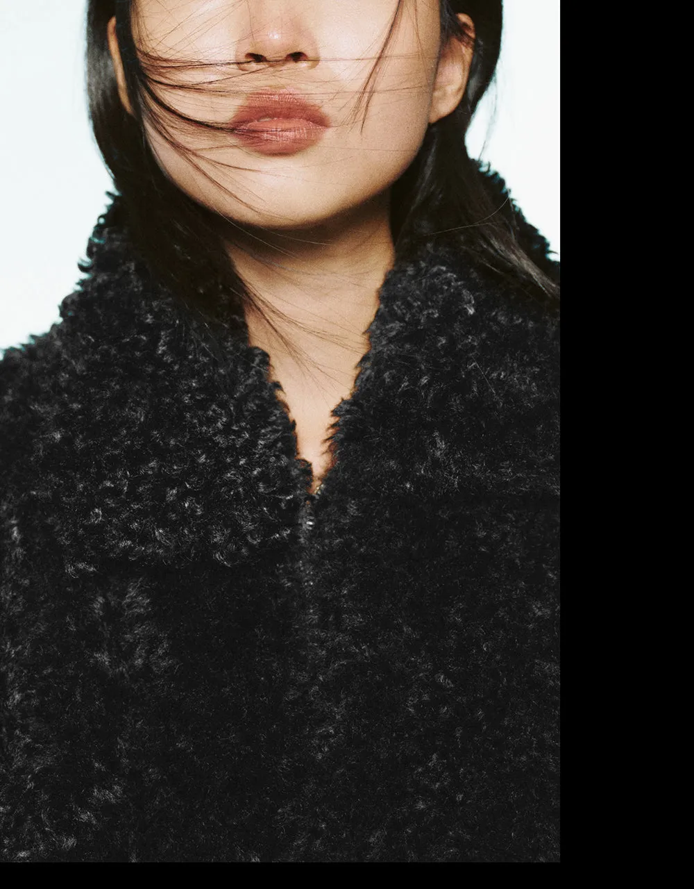 Zipper Front Straight Furry Coat sold by Urban Revivo product image thumbnail 5