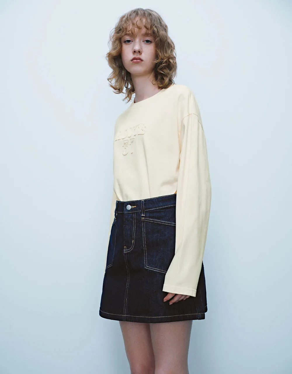 Crew Neck Loose T-Shirt sold by Urban Revivo product image thumbnail 3