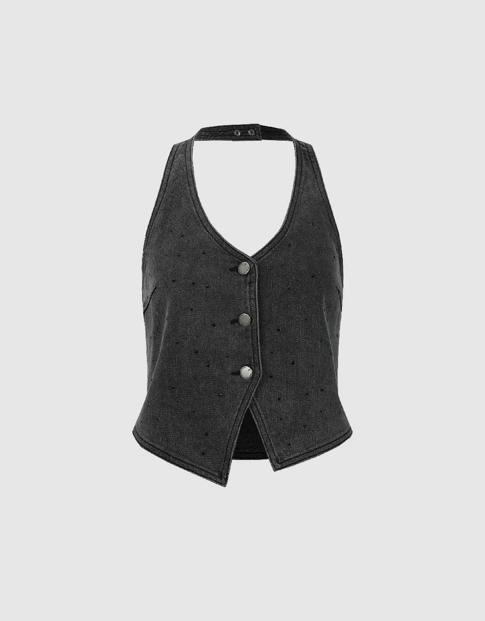 Halter Neck Denim Vest sold by Urban Revivo product image thumbnail 2
