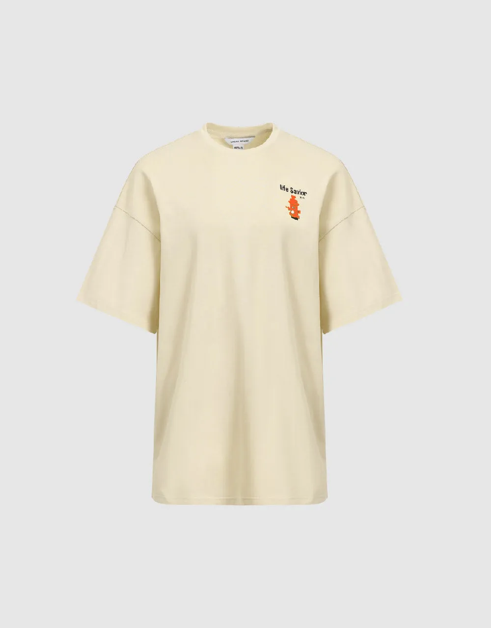 Printed Crew Neck Loose T-Shirt sold by Urban Revivo product image thumbnail 2