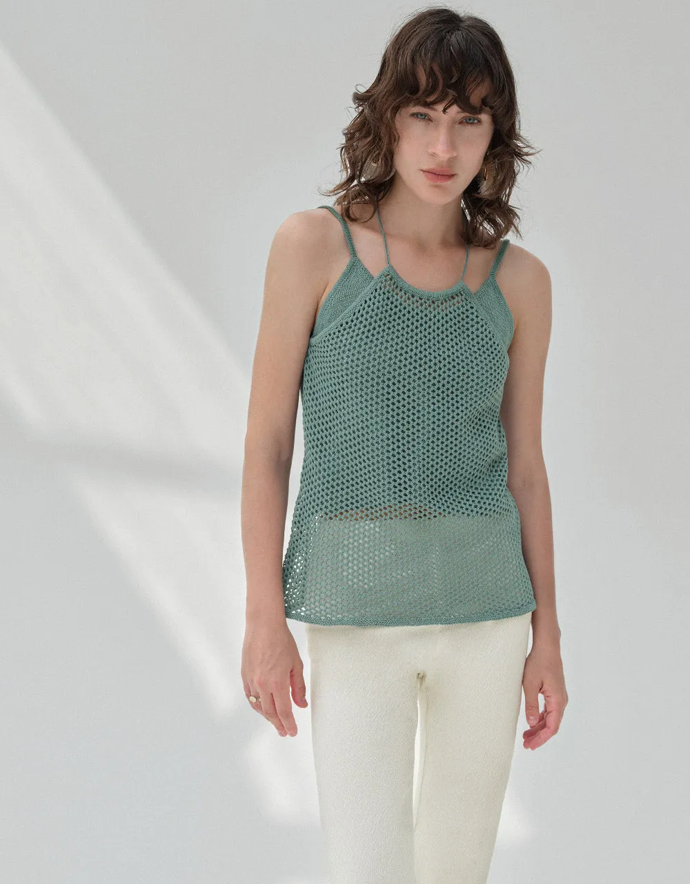 Crochet Kntted Cami Top sold by Urban Revivo