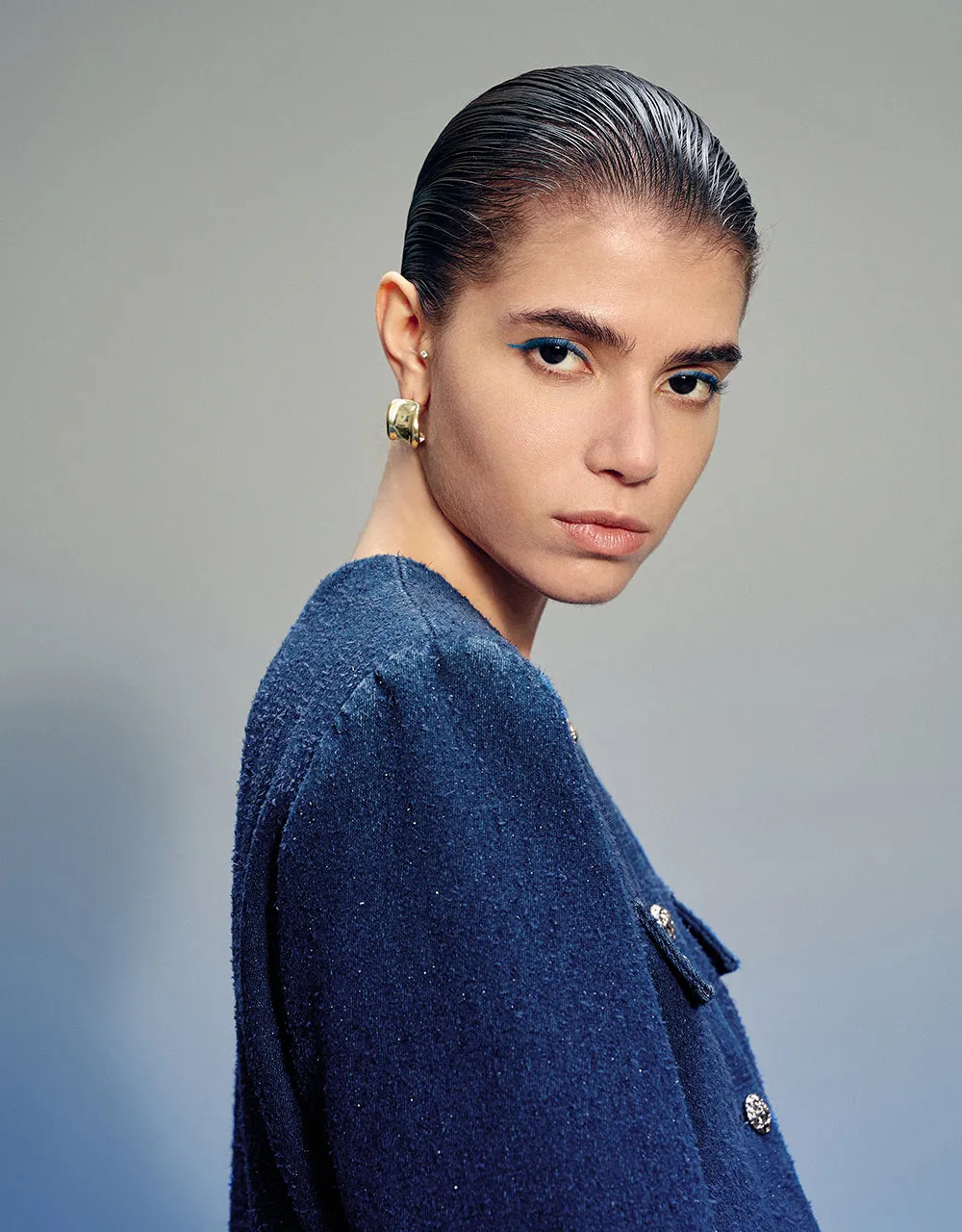 Crew Neck Denim Jacket sold by Urban Revivo product image thumbnail 4